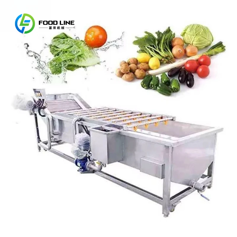 High Quality Vegetable and Fruit Washer Bubble Hash Chilli Washing Machine Rotary Fruit Vegetable Washing Machine