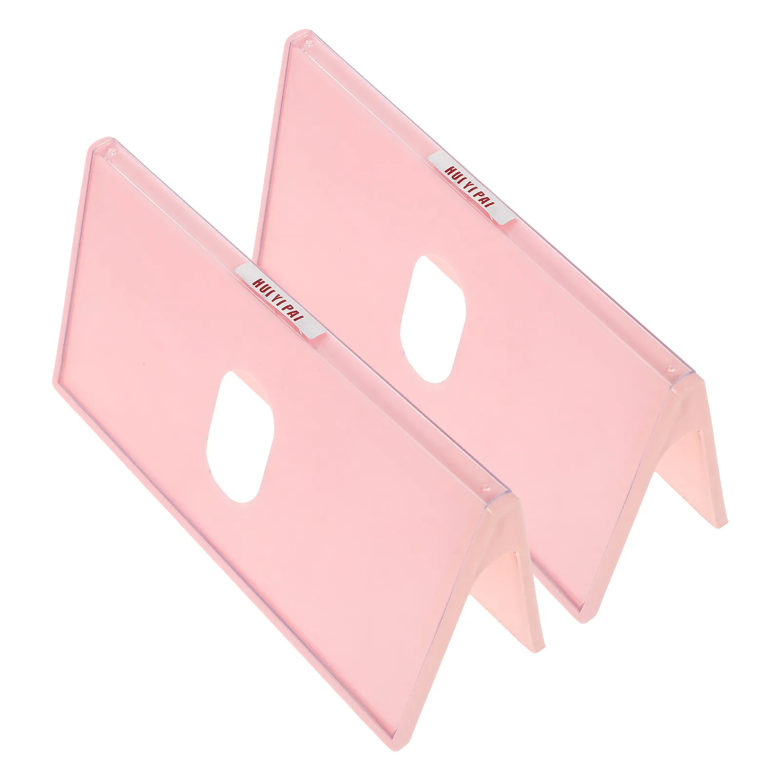 

2Pcs Acrylic Desk Name Plate V Shaped Holder Stable Tent Display for Student Desk Classroom Office Conference Sign Stand