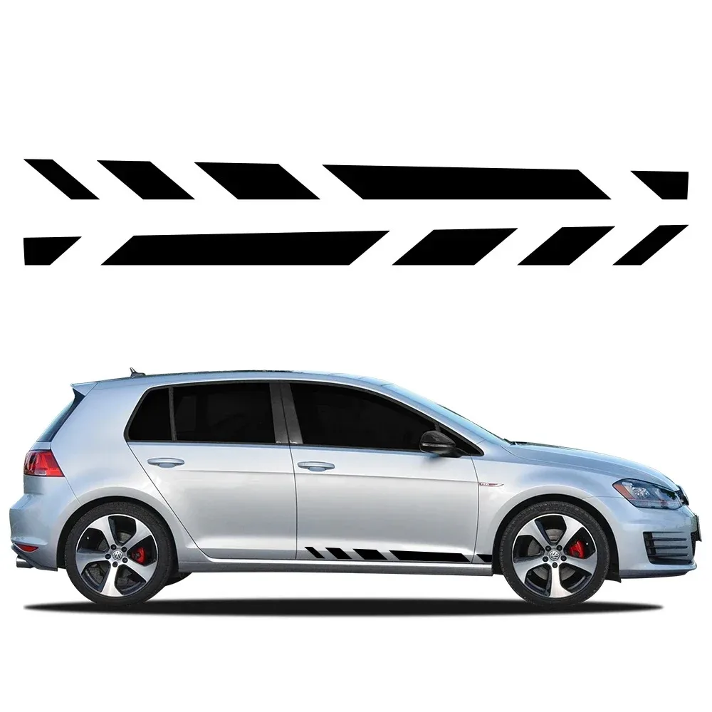 

2PCS Car Door Side Stickers Vinyl Racing Style Decals Auto Accessories For Volkswagen VW Golf 8 7 5 4 6 GTI MK8 MK7 MK5 MK6 MK4