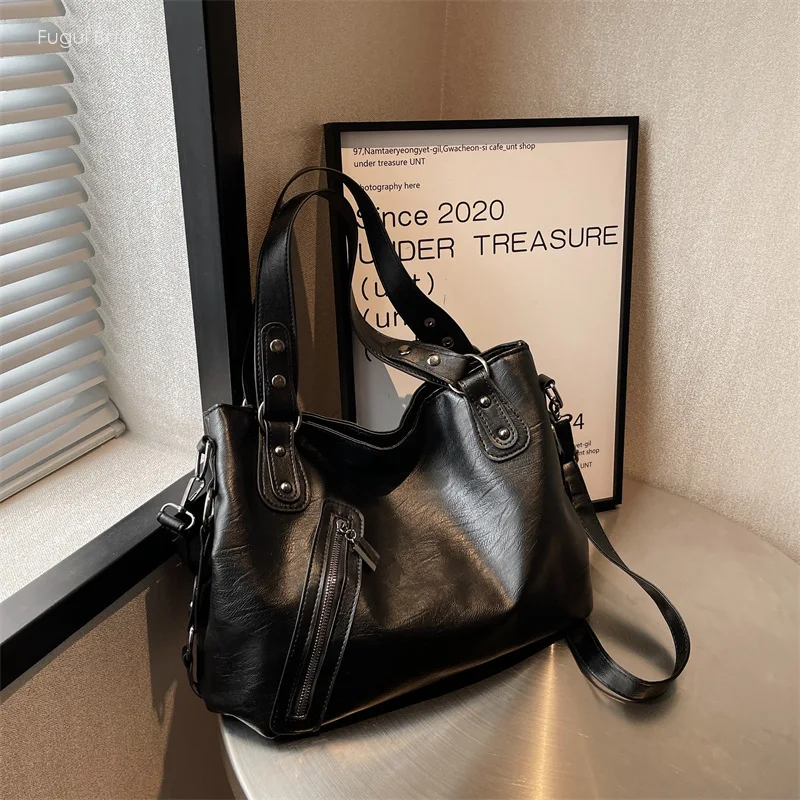 Women's One Shoulder Handbag Tote Bag Fashionable and Trendy Simple Large Capacity Korean Edition Commuting Leisure and Shopping