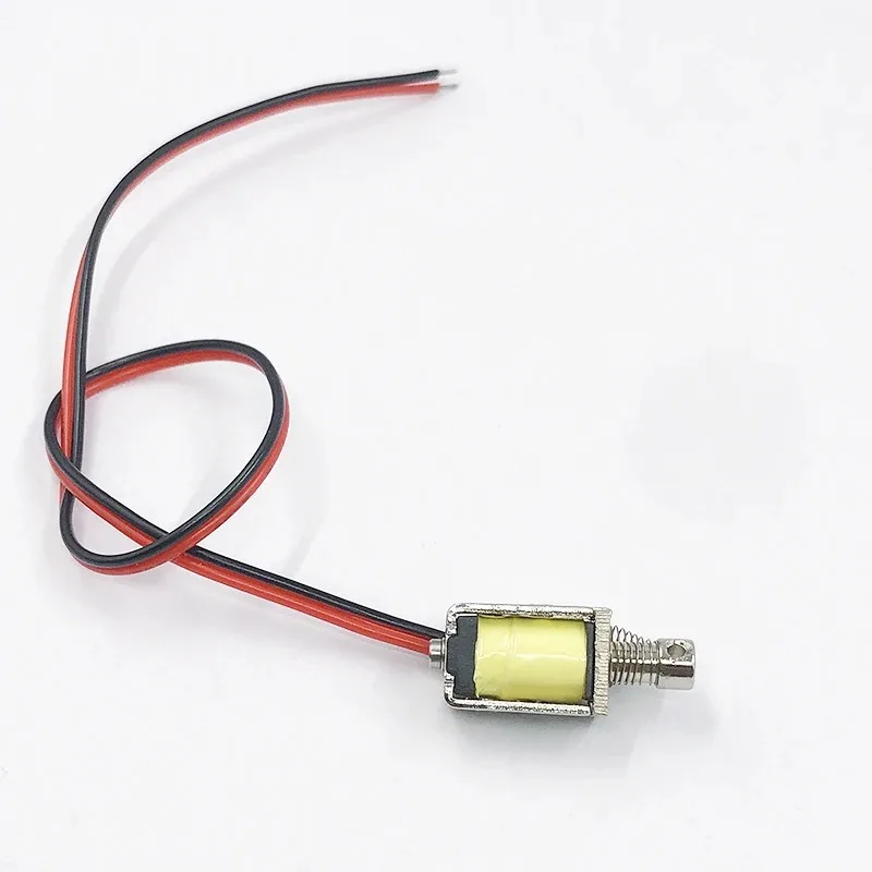 10Pcs DC 3V 5V 9V 12V Tiny Push Pull Frame Through Solenoid Electromagnet 4mm Stroke Mini Square Linear Electromagnetic Actuator