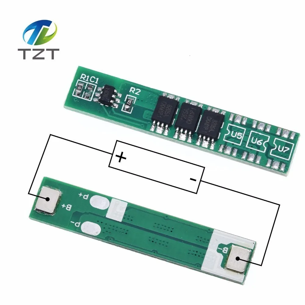DIYTZT 1/5/10PCS 1S 5A 3.7V li-ion BMS PCM battery protection board pcm for 18650 lithium ion li battery