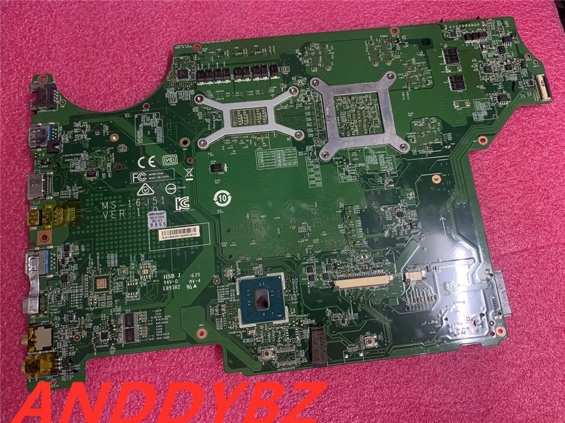 Free shipping for MS-16J51 laptop motherboard with SR2FQ I7-6700HQ CPU GTX950M N16P-GT-A2 100% full tested