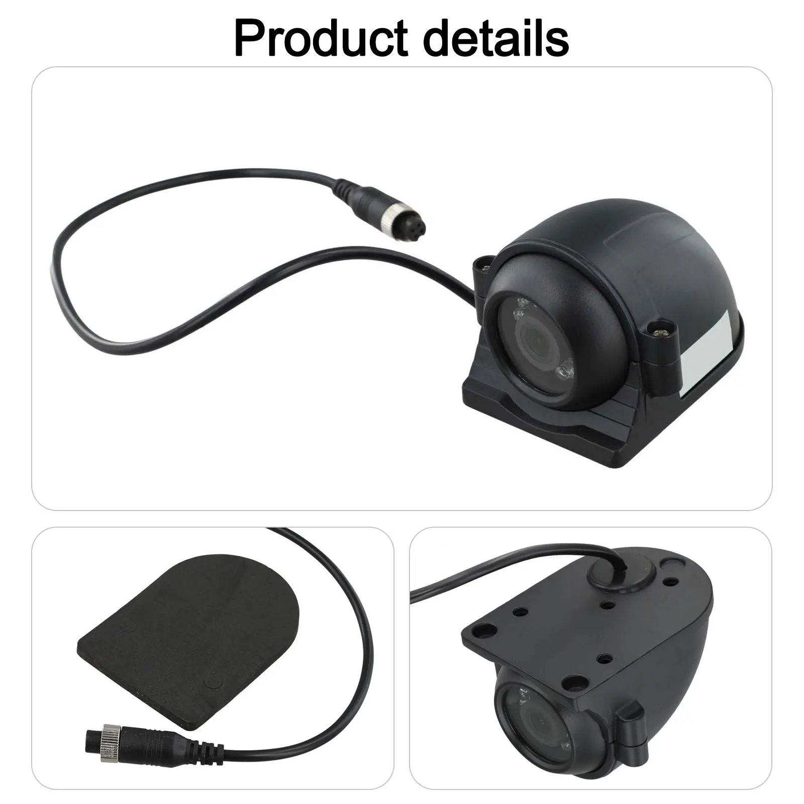 12V AHD 720P Camera Auto Accessory Bus Camera 170 Wide Angle Waterproof Design Weather Resistant Non-Deformable