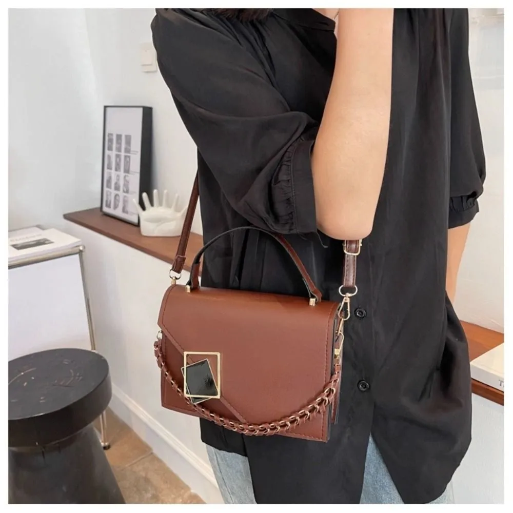 

Trendy Korean Style Woman's Crossbody Bag Simple Adjustable Strap Fashion Armpit Bag Elegant Unique Small Square Bag Shopping