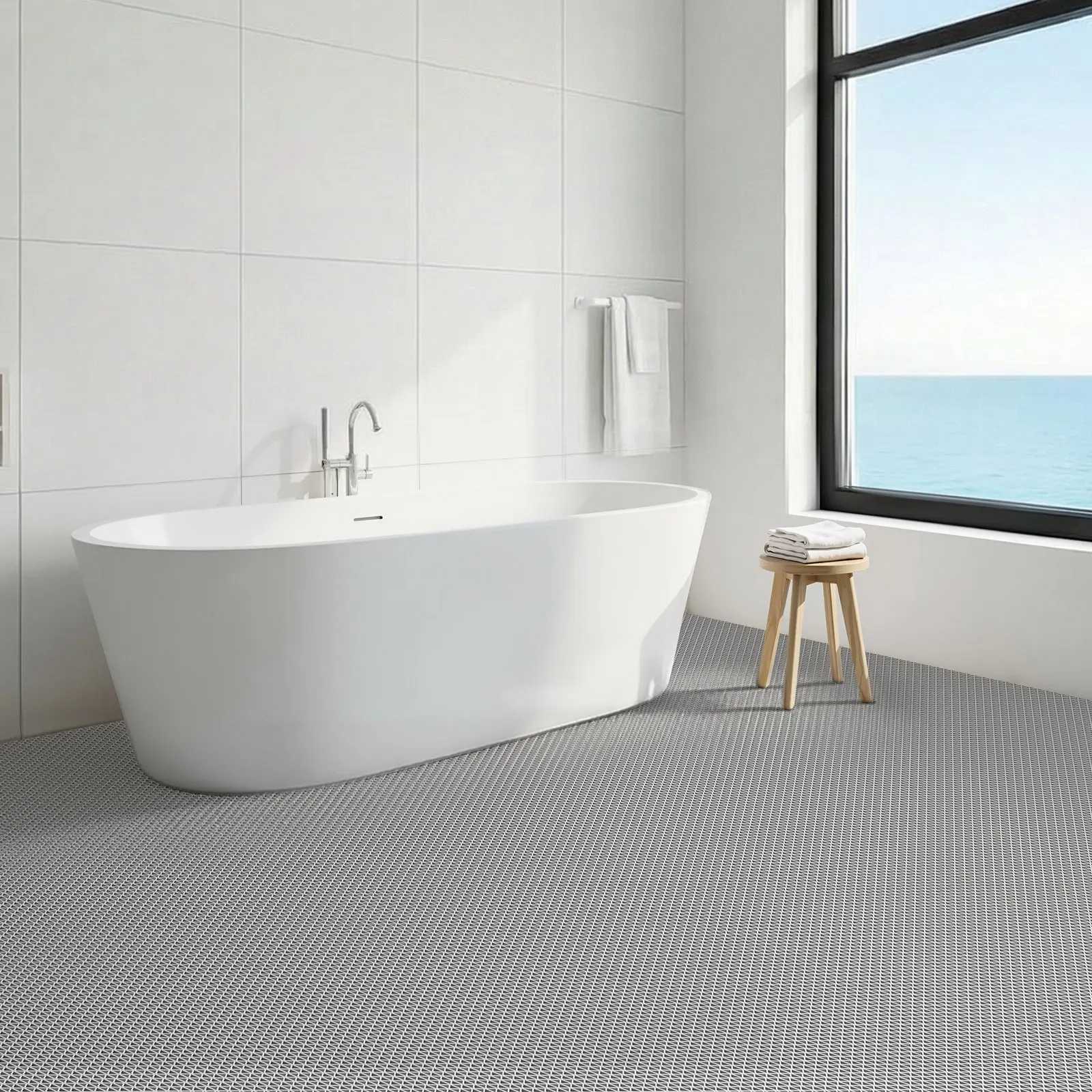 

Дренажный мат, 3 x 16,4 футов, коммерческий напольный коврик из ПВХ с противоскользящим покрытием, рулонный полый коврик для влажных зон с водоотводом, для улицы