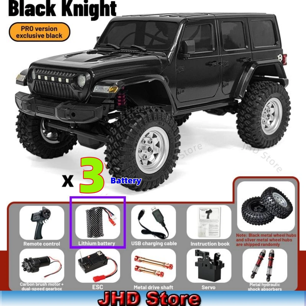 JHD For JJRC C8801 PRO 1:18 Rc Three Level Adjustment Dual Speed