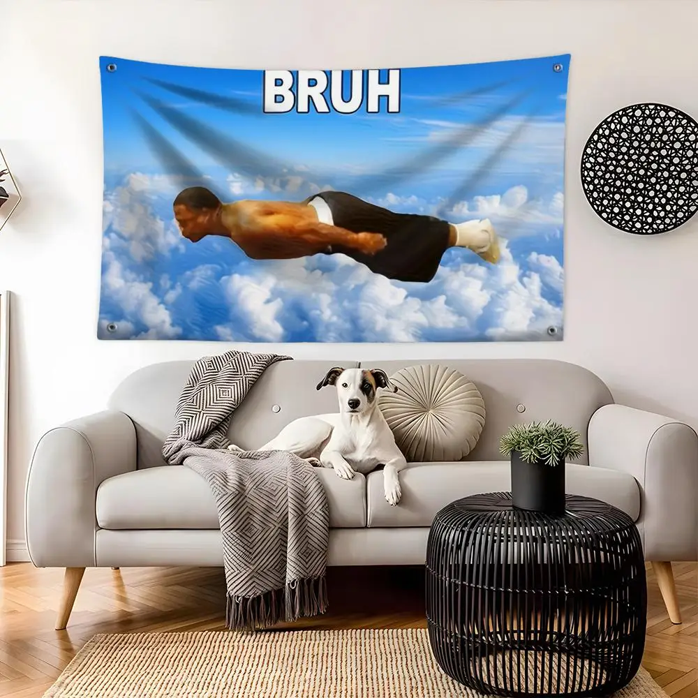 Fun BRUH Flight Flags Custom Camping Outdoor Garden room Bedroom Decor Party Backdrops Wall Art Family Gifts