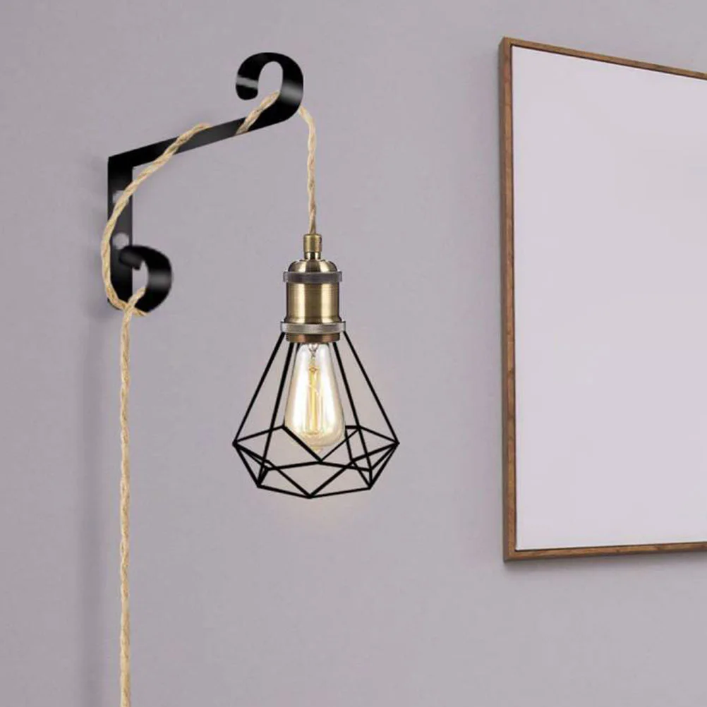 

Retro Hemp Rope Chandelier Line Light Ceiling with Cord Cordless Diy Kit Pendant Fixtures