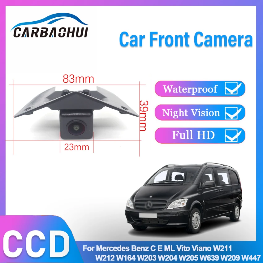 CCD HD 1080P Vehicle Logo Front View Camera For Mercedes Benz C E ML Vito Viano W211 W212 W164 W203 W204 W205 W639 W209 W447