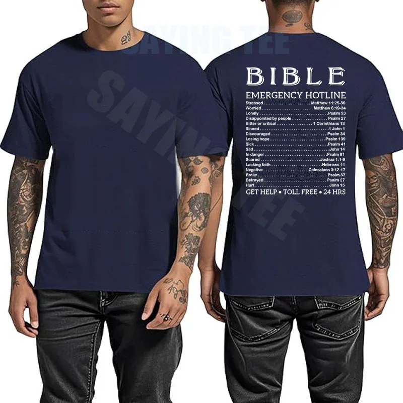 Gott antwortet auf die Notrufnummern der Bibel Lustiges Hotline-Christen-T-Shirt Y2k Jesus Glaube Bibel Notfall Religiöses Grafik-T-Shirt – Detail 13