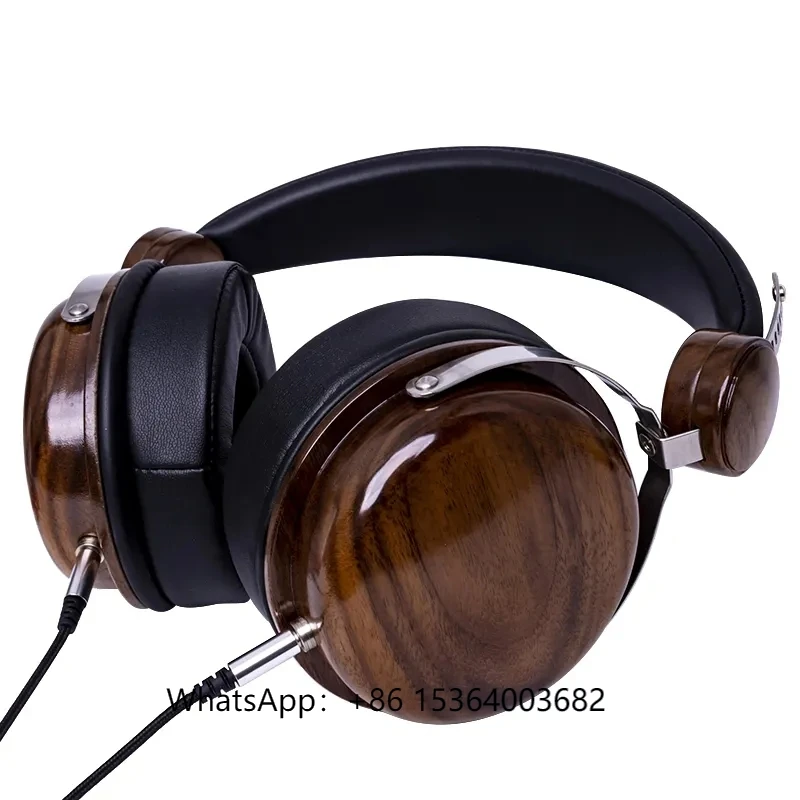 

TJXL-Hot Sales New Type Earphones & Headphones LX-W01 Wired Headphones Wood Over-ear Headphones Waterproof