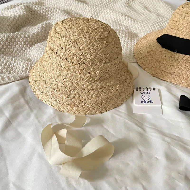 Big Brim Baby Straw Hat Kids Summer Sun Hat Korea Style Child Panama Cap Sunshade Cap Baby Boy Girl Kids Hat