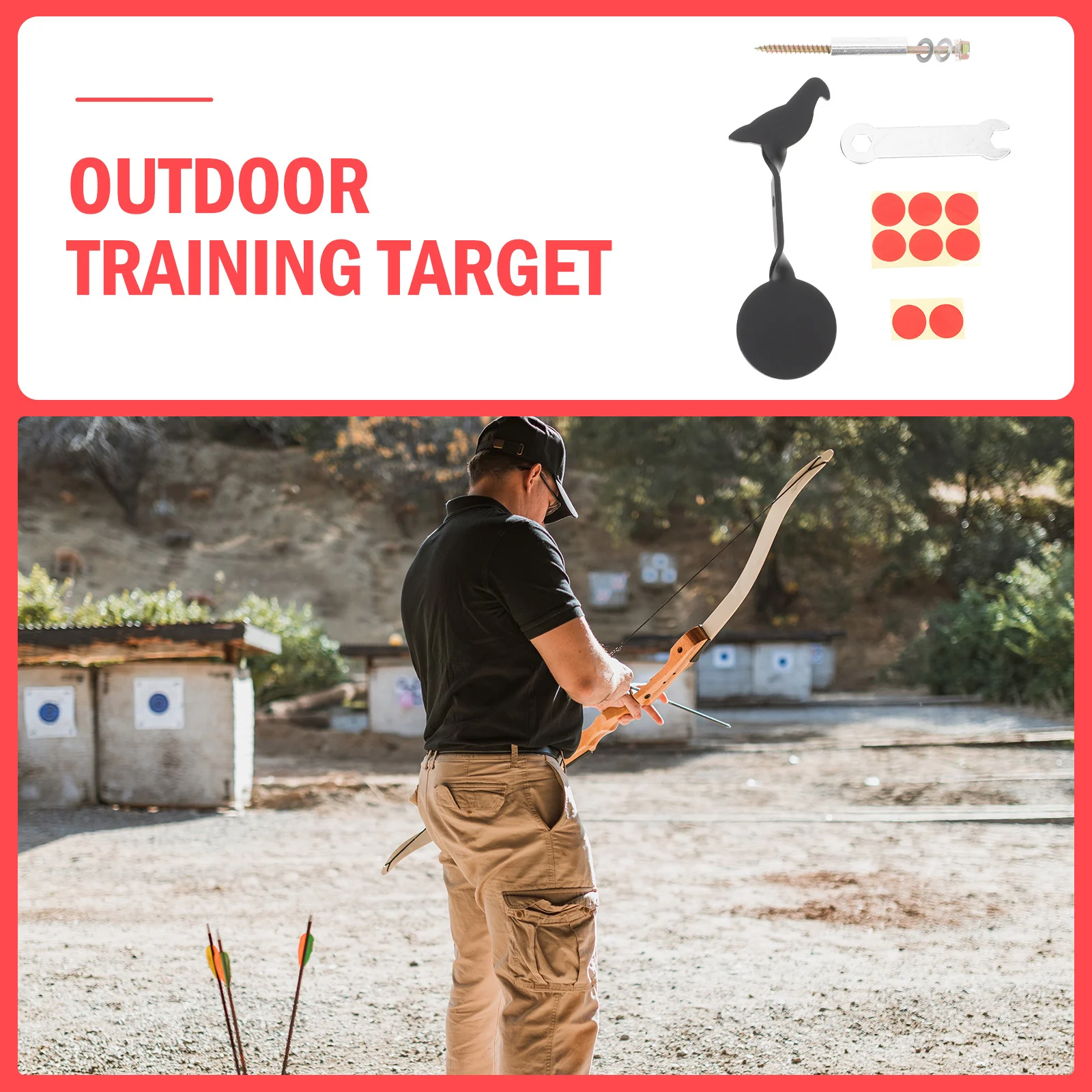 

Shooting Training Target Alloy Rotatory Outdoor Hanging Game for Tree Mounted Practice Range Portable Sturdy Exercise