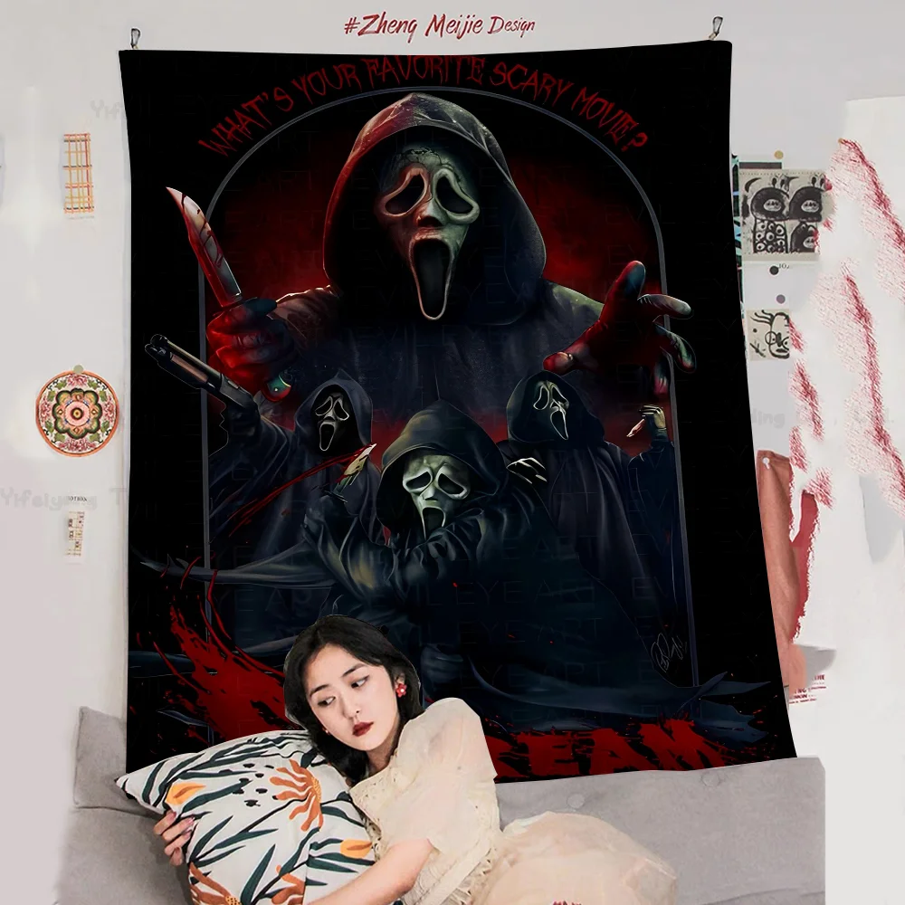 Scream Horror Movie Colorful Tapestry Wall Hanging Hanging Tarot Hippie Wall Rugs Dorm Art Home Decor