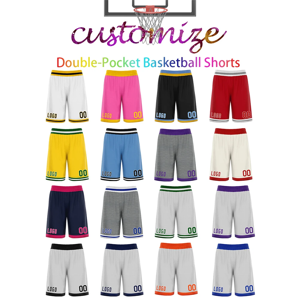 Professional Basketball Shorts Fashion Free Custom Soccer Baseball Volletball Short Print  Sportwear Tracksuit Sublimation Mesh