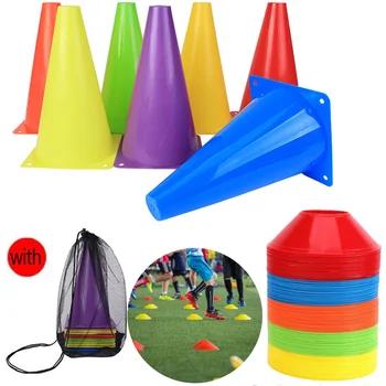Sign bucket stadium marking agility football training throw barrel toy traffic cone football training sign bowl obstacle cones toy