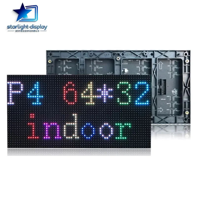 실내 P4 LED 풀컬러 모듈 디스플레이 256*128mm 64*32 픽셀 1/16 스캔 매트릭스 패널 RGB SMD2020 라이트 LED 스크린 비디오 월