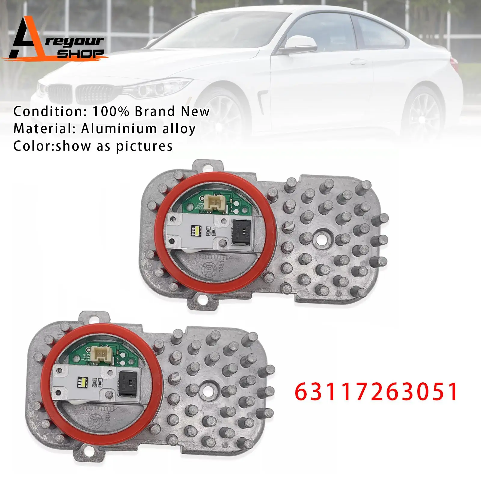 

2Pcs Headlight LED Light Insert Diode Module for BMW 428i 435i 2014 2015 2016