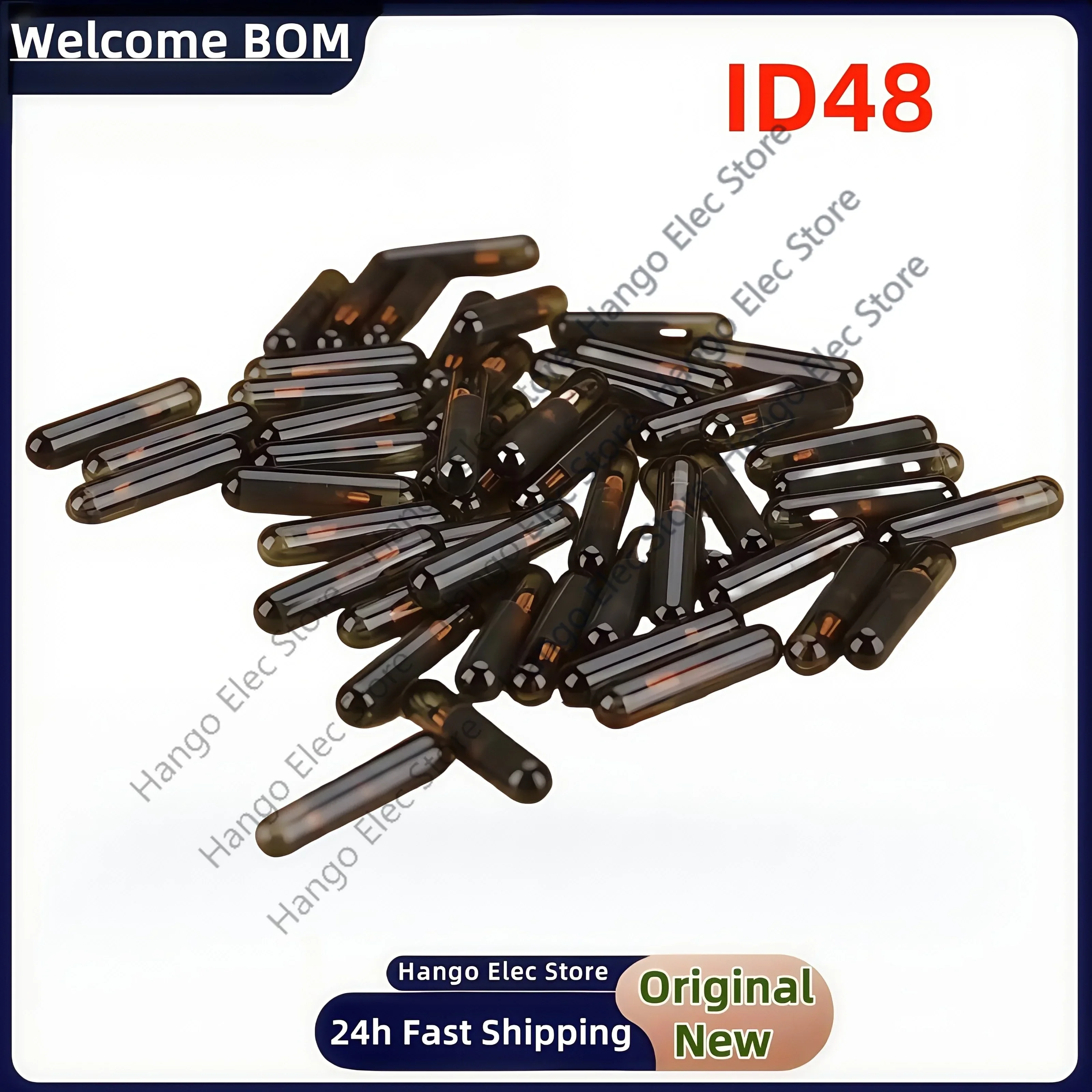 

5-50PCS/Lot ID48 ID 48 Glass Transponder Chip High Quality,key transponder chip id48 crypto chip