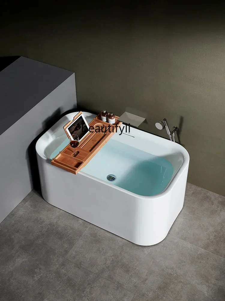 Small Apartment Acrylic Bathtub Household Adult Mini Japanese Deep Bubble Small Bottle Sitting