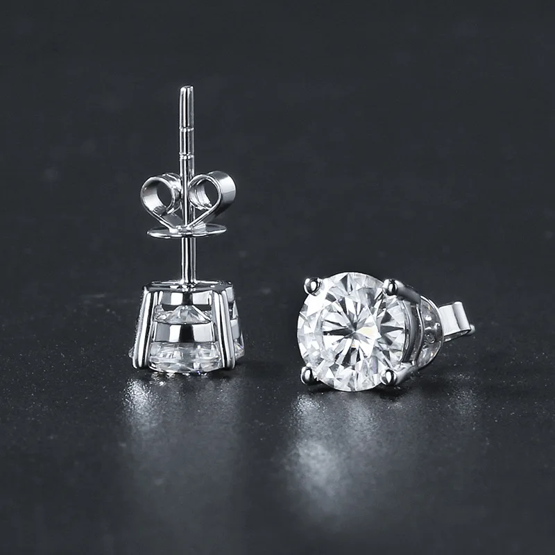 

Zircon Moissanite Earrings for Women Lab Grown Diamond Ear Studs Sterling Silver Fine Jewelry Gift S925 Sterling Silver Earrings