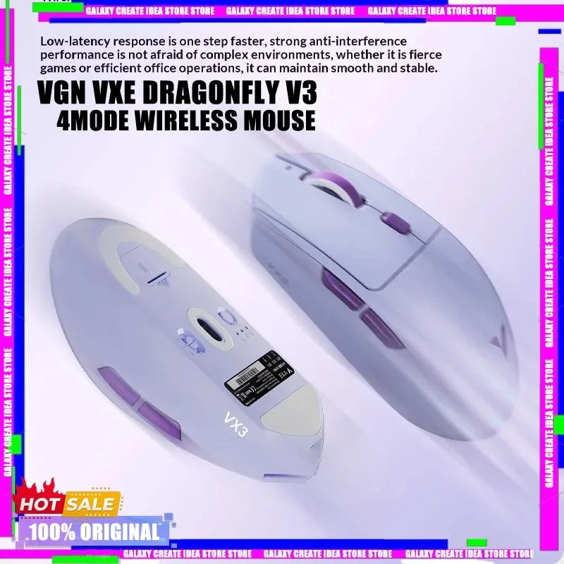 

VGN VXE Dragonfly V3 Mouse 4mode Mouse Wireless Paw3395SE Xhero AI Sensor Mouse Long Endurance Accessory For Office Gamer Gifts
