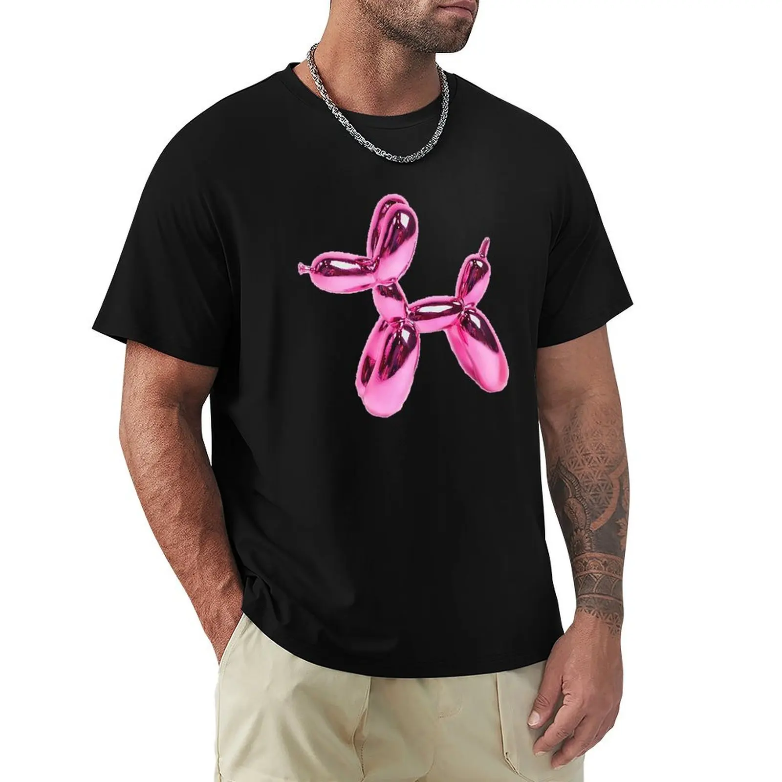 

Balloon dog T-Shirt plain blue lock custom shirt summer clothes fruit of the loom mens t shirts