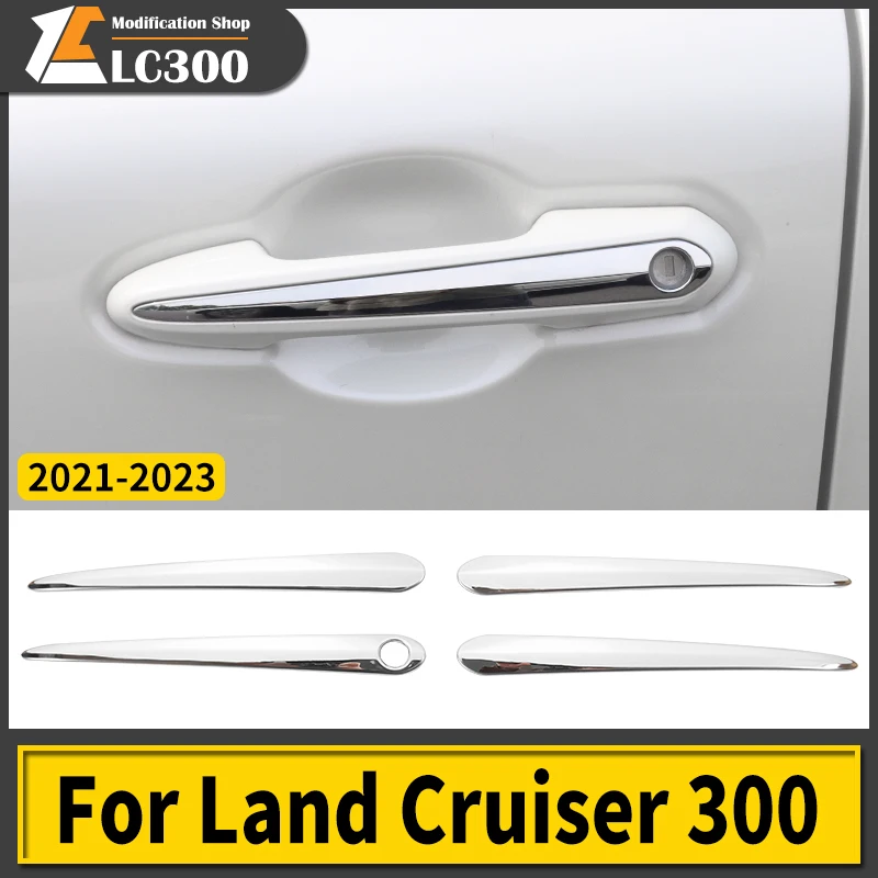 For 2022 2023 2024 Toyota Land Cruiser 300 Chrome Door Handle Bowl Lc300 j300 Exterior Modification Accessories Body Kit VXR GXR