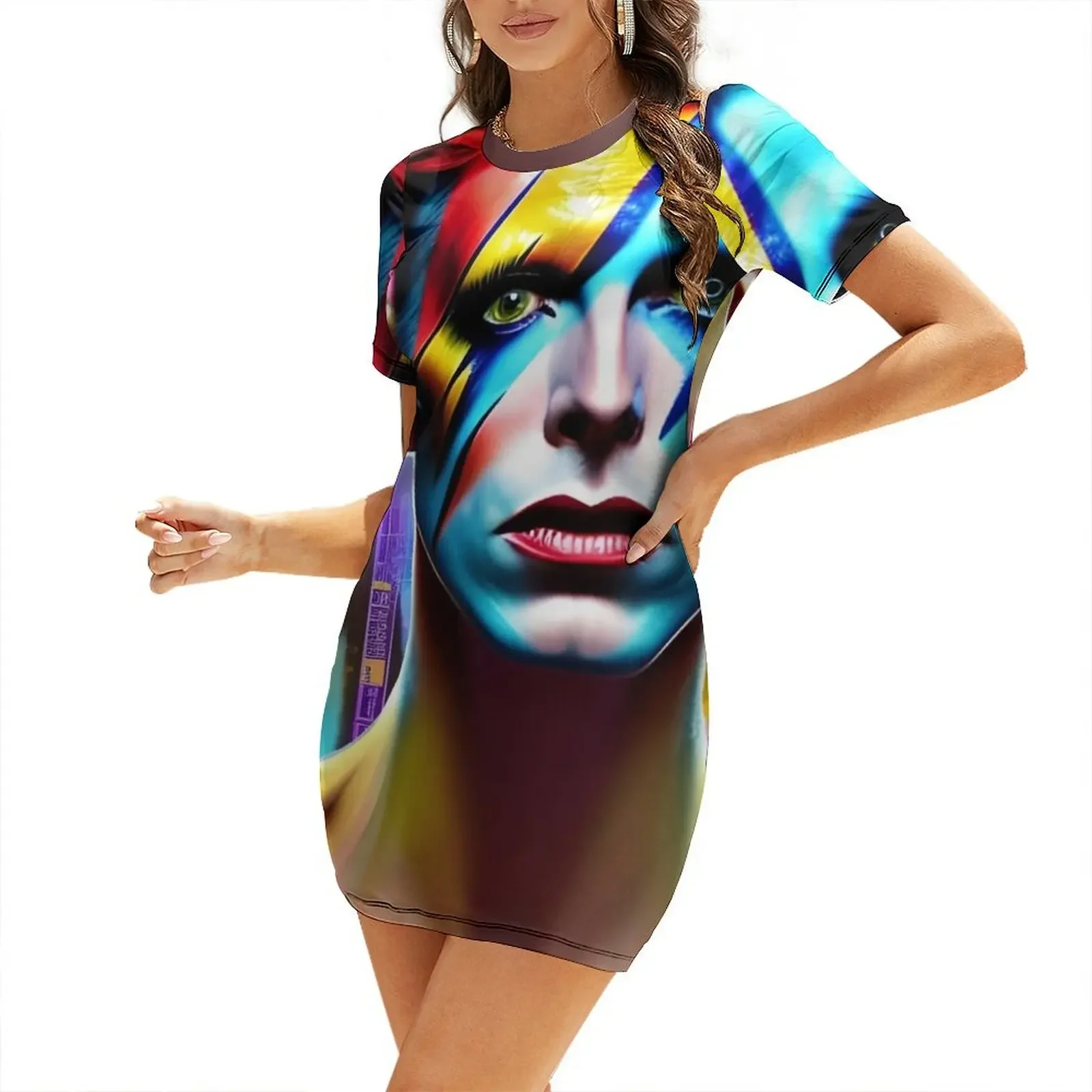

Ziggy Stardust Short-Sleeved Dress Female clothing Women's clothing women's evening dresses 2025 Elegant gowns Dress