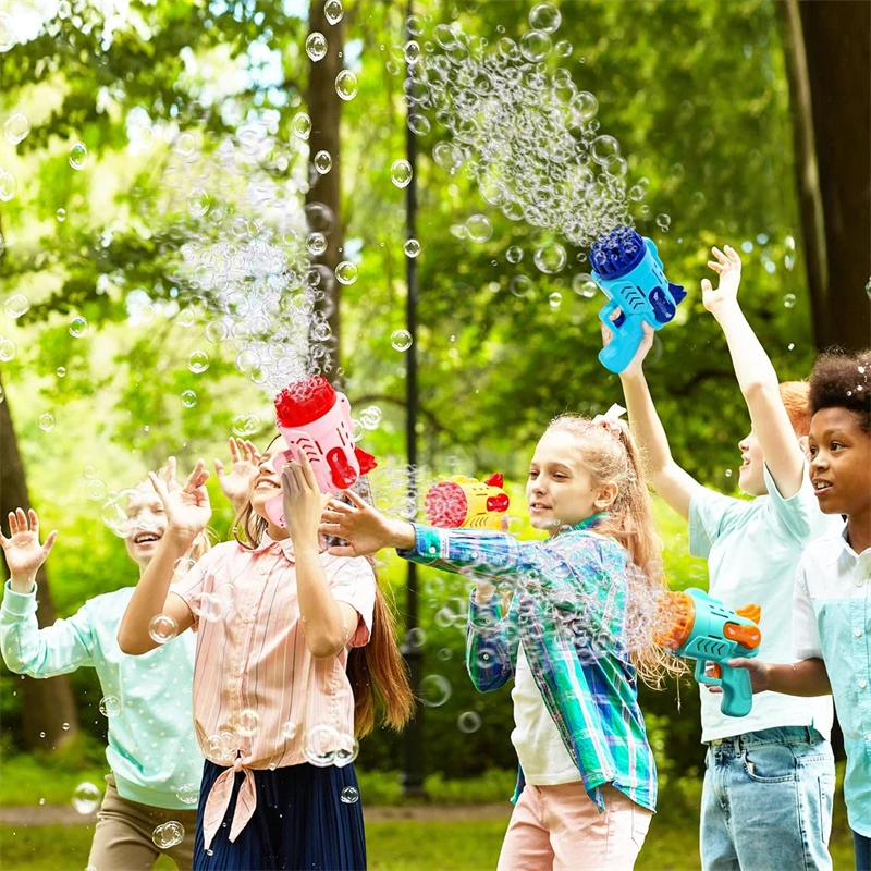 Leuchtende Seifenblasenpistole – automatischer Seifenblasengebläse mit 29 Löchern für Jungen und Mädchen (Batterien und Seifenblasenflüssigkeit nicht im Lieferumfang enthalten)