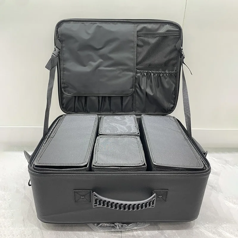 Koper Kecantikan Profesional, Seni Kuku, Tas Rias, Kotak Peralatan Bordir, Organizer Penyimpanan Seluler Koper Kosmetik Roda Universal