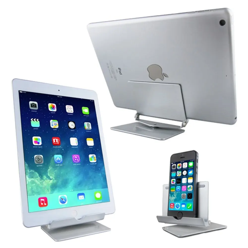 360 Degree Rotating Lazy Stand Universal Ipad Phones Bracket Creative Tablet Stand Aluminum Alloy Desktop Foldable Phone Holder