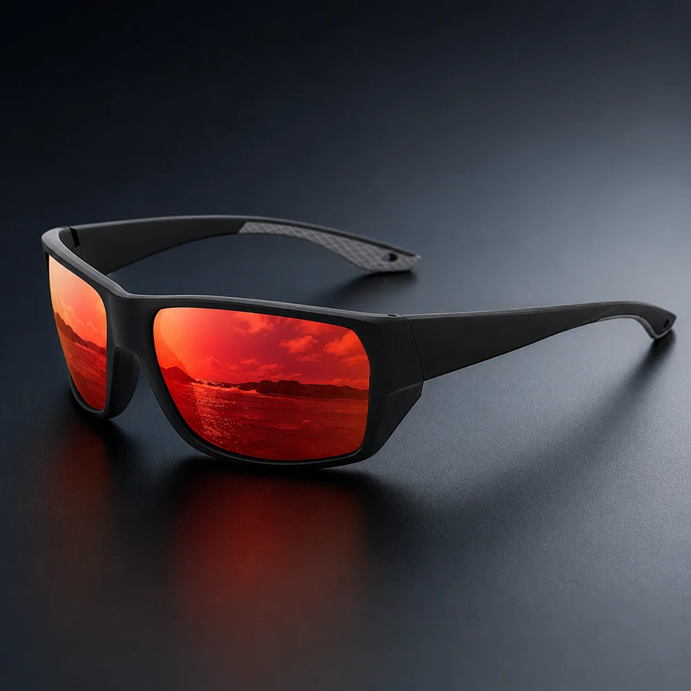 Polarisierte Sportsonnenbrille für Herren UV400 Wraparound Leichtgewichtige Fahr-, Rad-, Angel- und Outdoor-Sonnenbrille – Detail 7