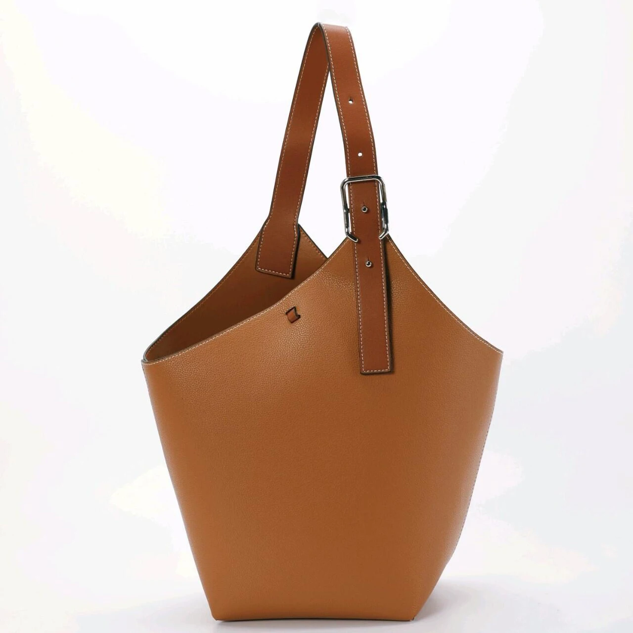 

Genuine leather contrast bucket bag 2025 new niche design cowhide large capacity handbag fashion women's one-shoulder tote bag