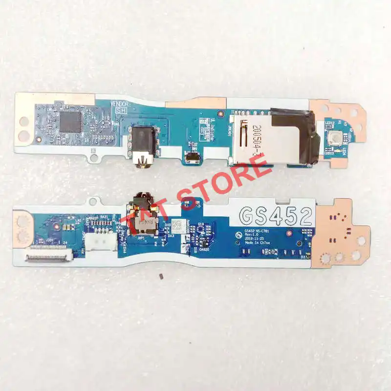 

NEW original for Lenovo IdeaPad 3 14iml05 power botton USB Audio Card Reader IO Board GS452 NS-C781 test good free shipping