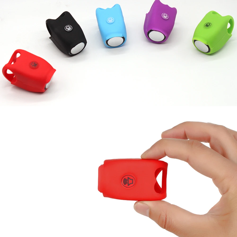 

Electric Bike Horn Mini Waterproof Silicone Handlebar Mount 6 Modes 45Db Loud Sound For Mountain Road Bicycle Purple