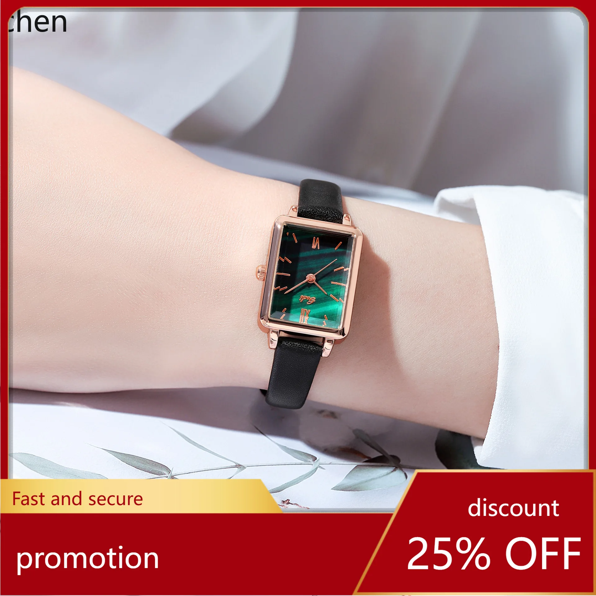 

Zml fashion square quartz watch - elegant women's timepiece