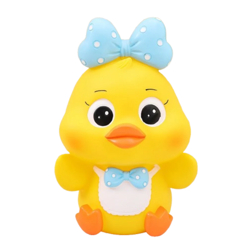

Anti Drop Little Yellow Duck Piggy Bank Decorative Savings Tank Cartoon Duck Money Boxes Model Collectible Duck Model Piggy Bank