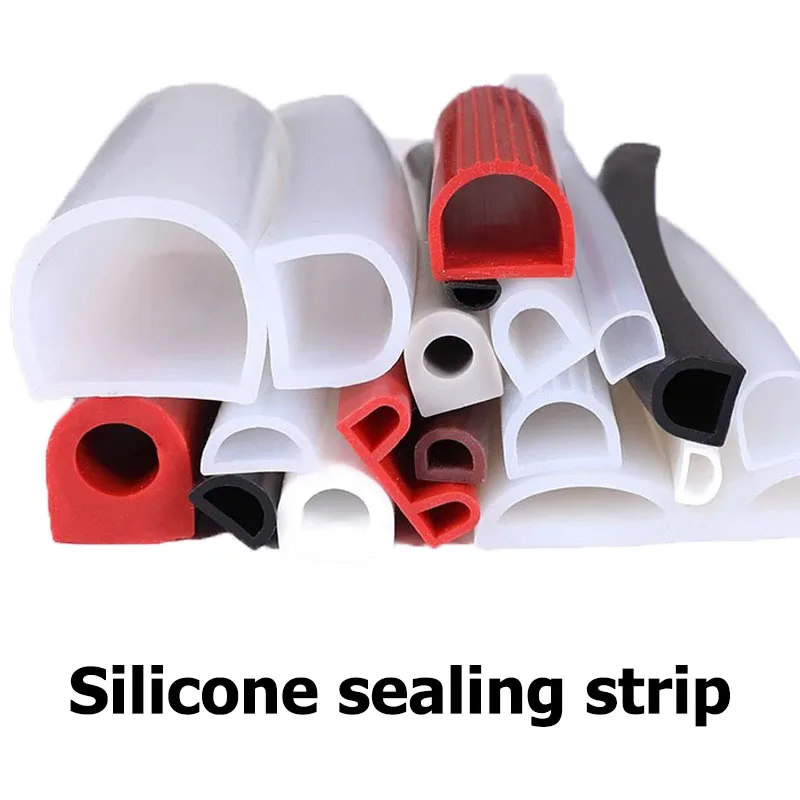 

2/10Meter D-type Hollow Anti Collision Strip Electrical Box Door Bathroom Glass Silicone Sealing Strip Waterproof and Soundproof