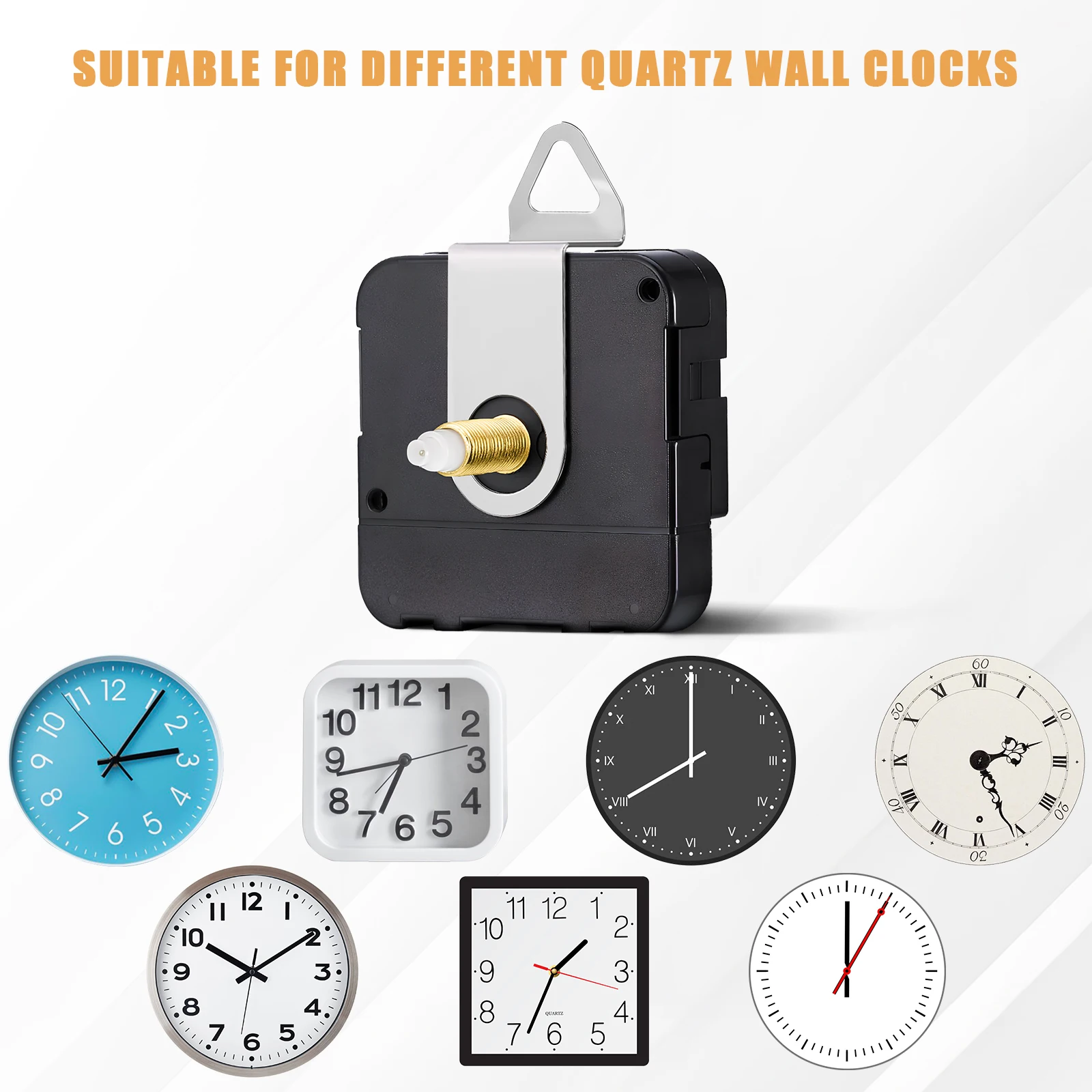 4pcs Clock Movement Hook Quartz Mechanism Holder Hanging Kit Clock Back Hanger Plate Fixing Replacement Parts