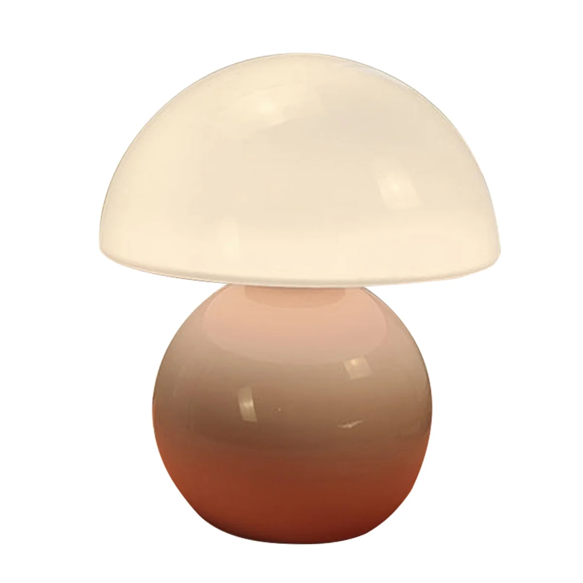 Mushroom Lamp Table Bedside Nightstand Lamp for Bedroom Cute Mini Mid Century Modern Lamp Dimmable Pink EU Plug