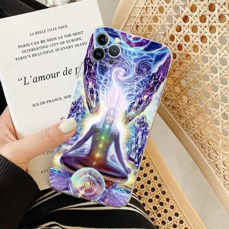 Mandala Chakra Insist Yoga Phone Case Silicone Soft for iphone 14 13 12 11 Pro Mini XS MAX 8 7 6 Plus X XS XR Cover