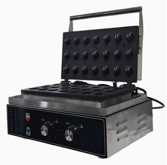 &* 21Pcs Holes Commercial Crispy Chestnut Peel Waffles Maker Electric Waffle Baker 1550W Waffle Making Machine Bread Cooker