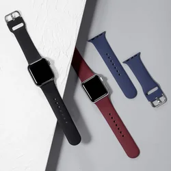 Silicone Strap for Apple Watch Band 42mm 44mm 41mm 45mm 40mm 49mm 38mm Sport Bracelet Correa Iwatch Series 8 Ultra 7 Se 3 5 4 6