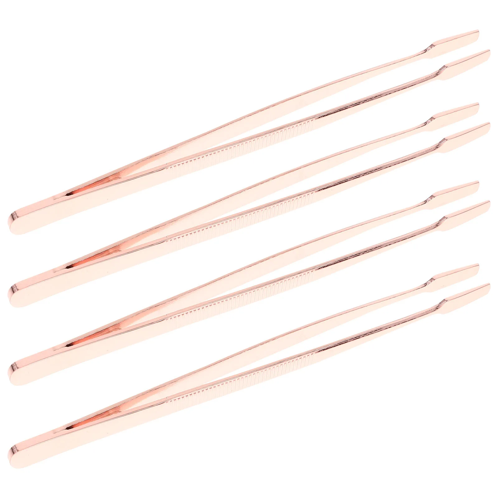 4-teilige Stempelpinzette aus Edelstahl, Präzisions-Wimpernverlängerungs-Wimpernapplikator, multifunktionales Design, einfach zu bedienen