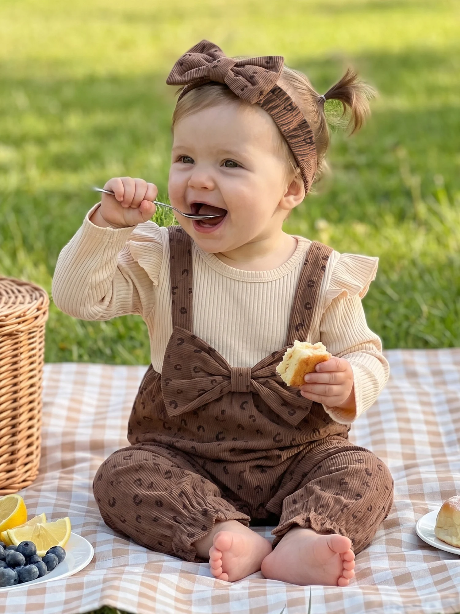 Fake Two Long Sleeve Jumpsuit Print Fake Two Jumpsuit Fashion Leopard Fake Two Piece Romper Fashion Leopard Baby