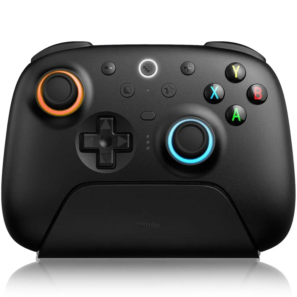 Wireless Controller with Hall Effect Triggers, Tactile Feedback, RGB Light Ring, Compatible with PC and Android