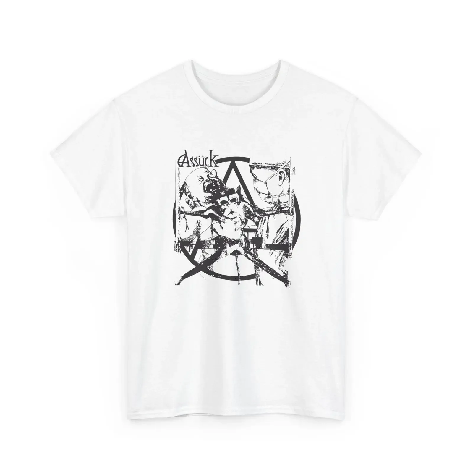 Assuck T Shirt Grindcore 4 colorways vintage Washed Slightly graphic fashion Breathable Stretched homme Comfortable Stylish