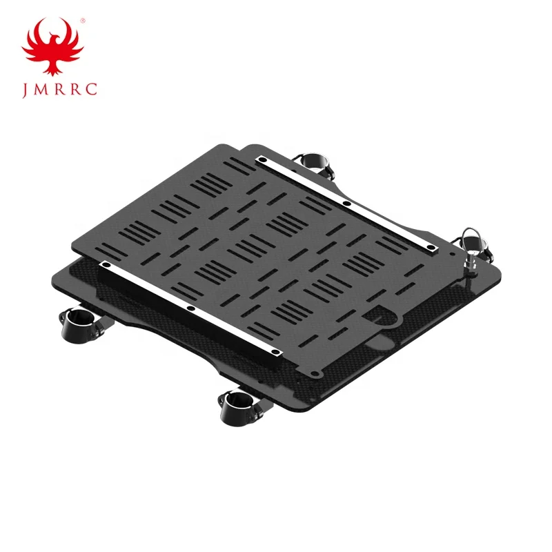 JMRRC DIY Carbon Fiber Plate Battery Tray with Guide Rail for Industry Application Drone Agriculture Spraying Drone Battery Pack